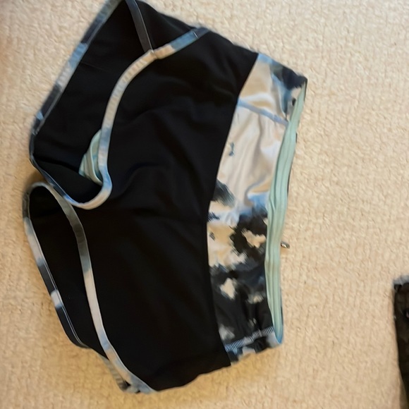 Black tie dye lululemon shorts. Worn once. - Picture 1 of 3